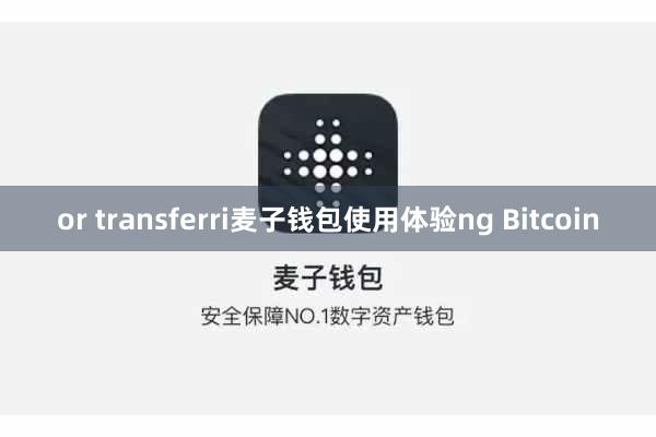 or transferri麦子钱包使用体验ng Bitcoin